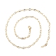 Brass Paperclip Chains Necklace for Women NJEW-P265-29G-3