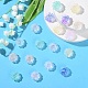 35 pz di perle di vetro dipinte a spruzzo trasparente GLAA-YW0001-70-5