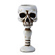 樹脂キャンドルホルダー  ディスプレイの装飾  ハロウィンの頭蓋骨  ホワイトスモーク  150x75x65mm SKUL-PW0002-080A-1