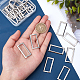 GORGECRAFT 1 Box 20Pcs Metal Flat Rectangle Rings 30mm Inner Length Heavy Duty Silver Alloy Buckle Loop for Luggage Bag Backpacks Wallets Belt Garment Strap DIY Sewing Crafts Decoration Accessories DIY-GF0006-12C-4