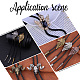 GORGECRAFT 6PCS 2 Sizes Sliver Iron Bolo Tie Slider Clasp Bolo Tie Tips Bolo Tie Buckle Accessories Slide Lock Clips for Bolo Tie Making Braided Leather Men Creative Gifts Bronze or Tie Clasp Set IFIN-GF0001-25P-6
