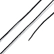 ラウンドワックスポリエステル糸ストリング  マイクロマクラメコード  ツイストコード  革縫い用  ブラック  0.55mm  約131.23ヤード（120m）/ロール YC-D004-02C-000A-3