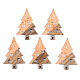 Transparent Resin & Walnut Wood Pendants RESI-S389-030A-B04-1