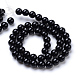 Brins de perles rondes en onyx noir naturel X-G-T055-8mm-10-2