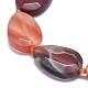 Cordones de perlas naturales de cornalina / red de ágata roja G-O179-J02-3
