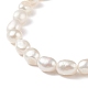 Collier de perles de keshi baroque naturel avec 304 fermoir en acier inoxydable pour femme NJEW-JN04083-2