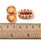 模造食品樹脂デコデンカボション  ハムと卵とパン  混合図形  ミックスカラー  13~15.5x21.5~27x10~14mm CRES-R199-02-3