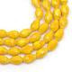 Opaque Solid Color Glass Faceted Teardrop Beads Strands GLAA-Q052-B02-1