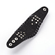 Bracelets rivet en cuir de vachette style punk rock BJEW-D438-01-2