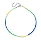 Collier de perles de verre rondelle à facettes pour femme NJEW-M208-01J-3
