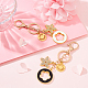 WADORN 2 Colors Flower Bag Charms for Women KEYC-WR0001-21-5