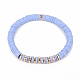 Bracelets élastiques faits à la main de perles heishi en pâte polymère BJEW-JB05303-04-1