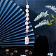 Gorgecraftナチュラルローズクォーツ車吊り飾り  ペンダントの飾り  8-5/8インチ（220mm） HJEW-GF0001-14B-5