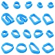 ABSプラスチッククッキーカッター  幾何学的形状  ディープスカイブルー  パッケージサイズ：200x110x25mm BAKE-YW0001-023-1