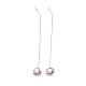 Lunga catena con orecchini pendenti con perle di plastica EJEW-A067-05P-4