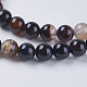Round Dyed Natural Striped Agate/Banded Agate Beads Strands G-G582-6mm-04-3
