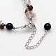 Natural Mixed Stone and Pearl Beaded Bracelets BJEW-JB01982-5