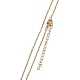 Ожерелья с подвесками из латуни с прозрачным кубическим цирконием NJEW-H100-09G-3