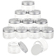ARRICRAFT 12Pcs PET Plastic Cream Jar CON-AR0001-12-1