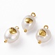 Ciondoli di perle naturali di keshi PALLOY-JF00594-04-1