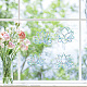 Gorgecraft 16 Blatt Lotus Anti-Kollisions-Regenbogen-Fensterglas-Aufkleber DIY-WH0314-061-7