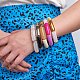 Set di braccialetti elastici con perline acriliche a tubo curvo color caramello per le donne BJEW-SW00015-9