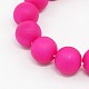 Round Shell Pearl Frosted Beads Strands BSHE-I002-8mm-03-1