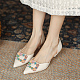 2pcs décorations de chaussures de fleur de strass en alliage FIND-FG0002-49C-6