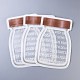 再利用可能なボトル形状のジッパーシールバッグ  新鮮な気密シール食品保存袋  ナッツキャンディークッキー用  ワード模様  ブラウン  24.5x16.7cm OPP-Z001-05-B-3