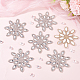 FINGERINSPIRE 6PCS Snowflake Hotfix Rhinestone Applique (Silver DIY-FG0003-71-5