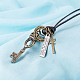 Регулируемые мужские подвески из цинкового сплава и ожерелья лариат с кожаным шнуром NJEW-BB15995-B-4