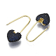 (Jewelry Parties Factory Sale)Brass Safety Pins Earrings KK-R137-008B-NF-4