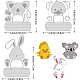 BENECREAT 3 Style 3D Animals Box Die Cut DIY-WH0309-1010-2