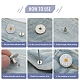Épingles à boutons en alliage pour jeans PURS-PW0009-01D-02P-3