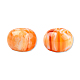 樹脂ビーズ  天然石風  フラットラウンド  オレンジ  16x11mm  穴：2.1~2.3mm RESI-N034-04-K03-3