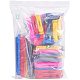 Pandahall 70 pieza 3 tamaños clips de sellado de bolsas de plástico abrazaderas 7 colores para almacenamiento de alimentos y bocadillos AJEW-PH00935-01-5