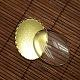Claro cubierta abovedada cabujón de cristal ovalada de 40x30 mm de latón dorado que hace la foto cabujón de diy DIY-X0108-G-FF-4