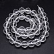 Faceted(128 Facets) Round Grade A+ Natural Quartz Crystal Beads Strands G-H1650-8mm-01N-A+-3