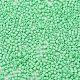 焼付塗装ガラスシードビーズ  シリンダー  淡緑色  2x1.5mm  穴：1mm  約50398個/ポンド SEED-S042-05B-59-3