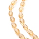 Brins de perles en forme de larme en verre à facettes kaki clair X-GLAA-R024-6x4mm-17-4