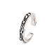 Musical Note Open Cuff Ring RJEW-S038-209-3