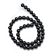 Chapelets de perle en pierre noire synthétique G-R345-8mm-35-1-2