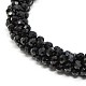 Faceted Glass Round Beads Bracelets BJEW-J072-A05-2