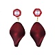 Boucles d'oreilles en acrylique style caoutchouté EJEW-JE03366-02-1