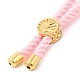 Bracelets en argent avec cordon de nylon torsadé DIY-B066-03G-06-3