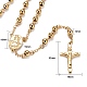 Collana da uomo con rosario e croce crocifisso NJEW-I011-6mm-08-5