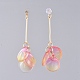Perles de cluster en verre pendent boucles d'oreilles EJEW-JE03915-01-4