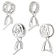 PH PandaHall 4 Style 925 Sterling Silver Pinch Bails for Pendants STER-PH0001-44-1