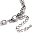 Octagon Rhinestone Charm Necklace for Women NJEW-I111-01S-4