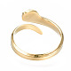 304 Stainless Steel Snake Wrap Open Cuff Ring for Women RJEW-T023-78G-2